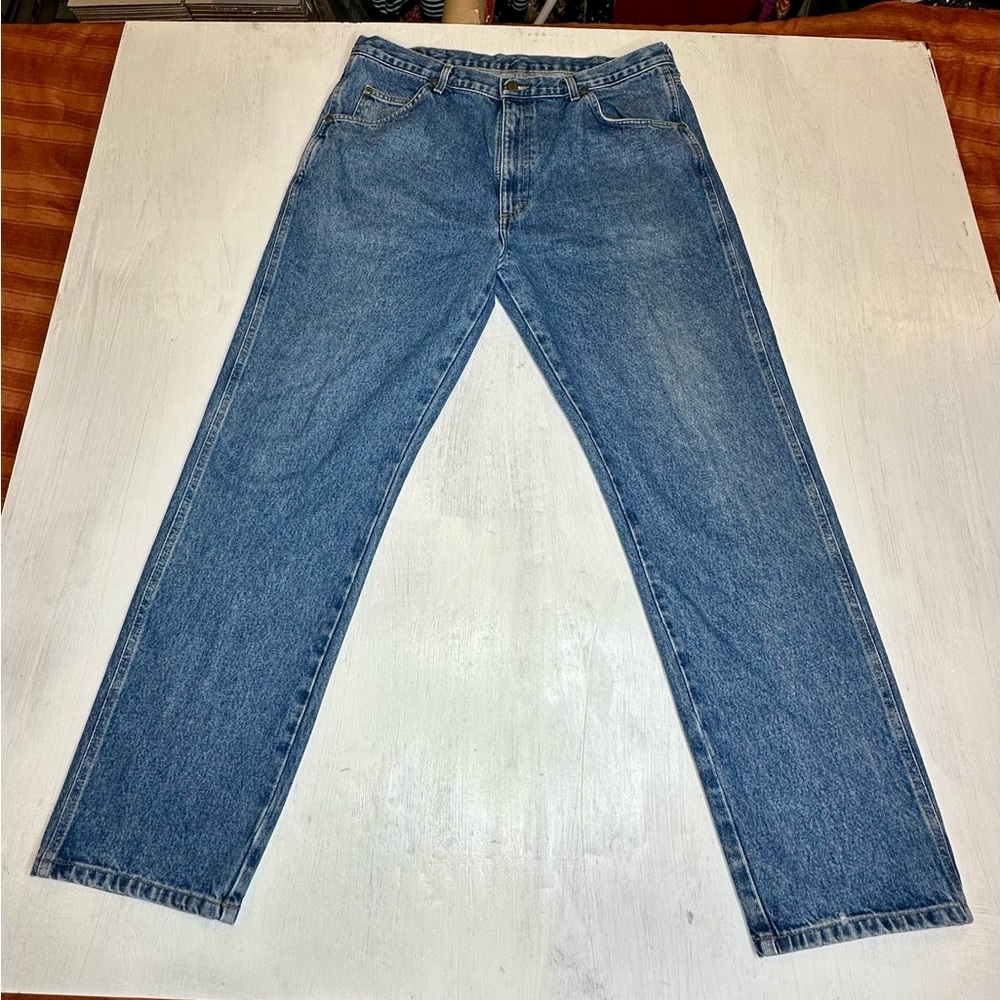 Vintage Wrangler 96501DS Jeans Mens 38x32 Stonewash Straight Leg Denim